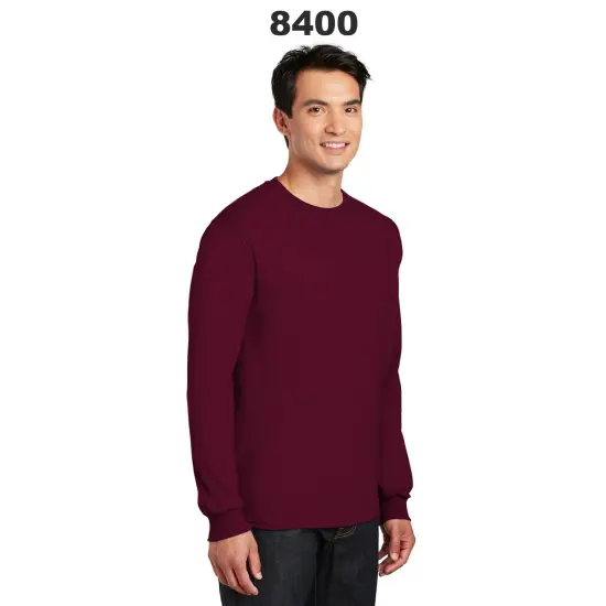 Gildan&reg; Dry Blend Crewneck Long Sleeve T-Shirt Red {3}