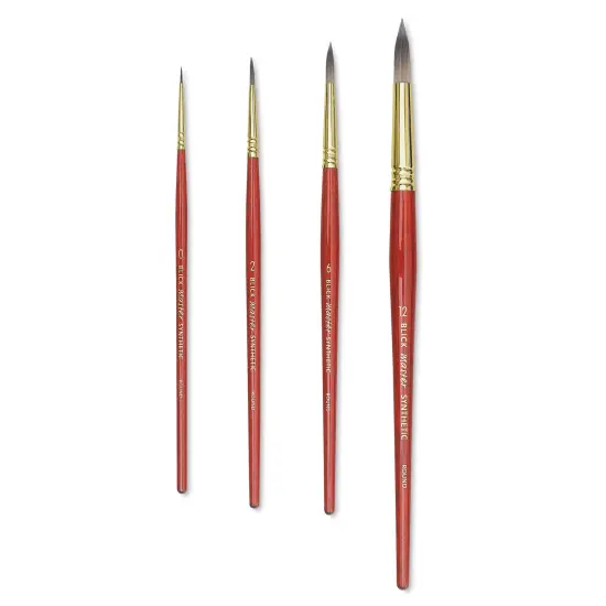 Blick Set of 4 Brushes - Round, Short Handle, Set of 4 {2}