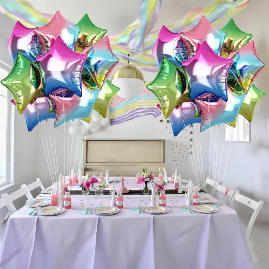 Gradient Color Star Foil Balloons {3}