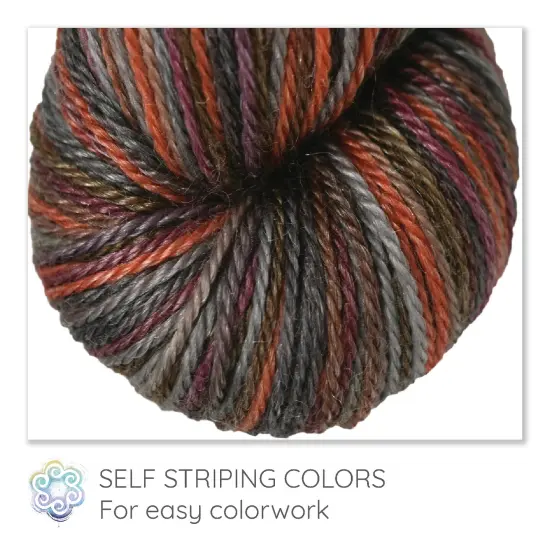 Slinky Malinky Superwash Merino Sock Yarn with Tencel - Silky & Strong. Pacific Northwest Hand Dyed. Fingering Weight #1. Rainier sunset 2pk {2}