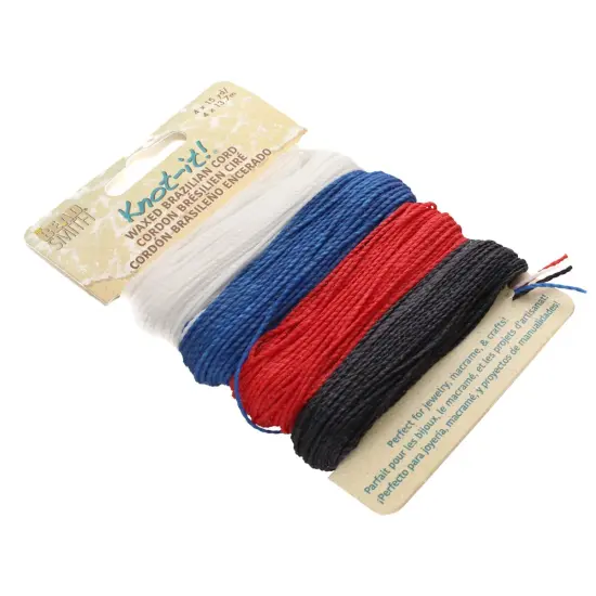 The Beadsmith Brazillian Waxed Cord Mix Americana {5}
