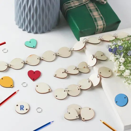 210 Pieces in Total for Family Sign Birthday Calendar,Family Birthday Plaque Tags Wooden {2}