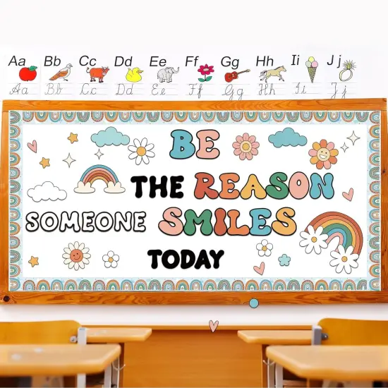 Boho Rainbow Classroom Bulletin Board {5}