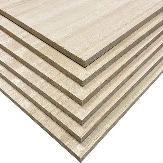 6 Pieces Veneered MDF Double Sided Paulownia Wood,MDF Core,6.4mm 1/4th Inch, 7" x11" Rectangle Slice {3}