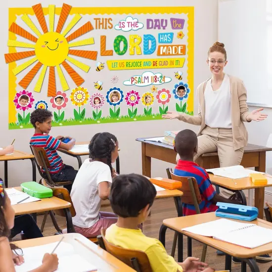 Religious Bulletin Board Set Summer Theme {4}