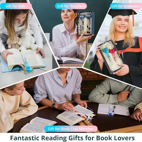 LET&rsquo;S Resin Bookmark Resin Molds Silicone, Cute 3D Animal Bookmark Silicone Molds for Epoxy Resina with Paperclip Pattern 3mm Thin,Small Bookmarks Molds for UV Resin Crafts,Gifts for Book Lovers {6}