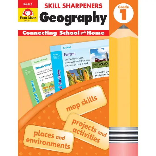 Skill Sharpeners: Geography, Grade 1 - Activity Book {1}