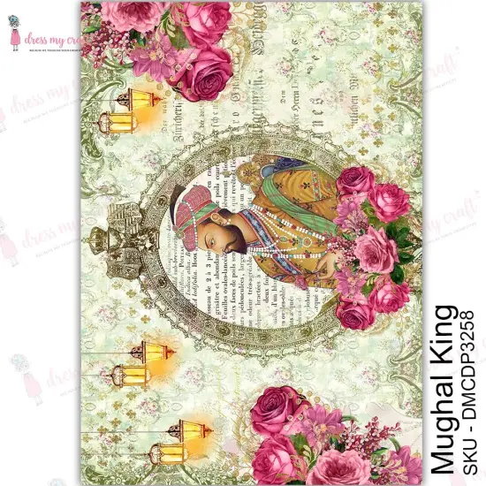 Dress My Craft Transfer Me Sheet A4-Mughal King {2}