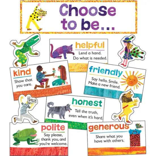 World of Eric Carle&trade; Positive Character Traits Mini Bulletin Board Set, 15 Pieces {1}