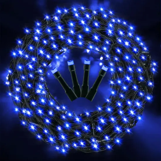 Blue Christmas Lights, 108Ft 300LED Halloween Lights Outdoor Waterproof, End-to-End Indoor Fairy Decorative Lights for Wedding, Party, Halloween Christmas Decor {1}