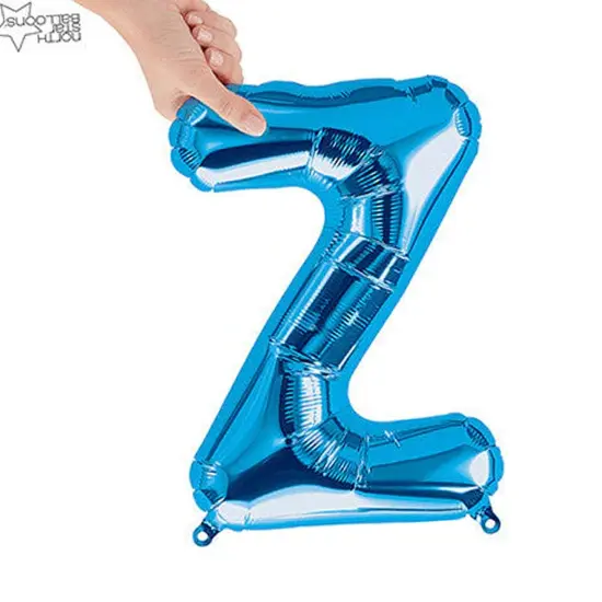NorthStar Balloons&reg; 16 Inch Letter Z Blue Air Fill Only {3}