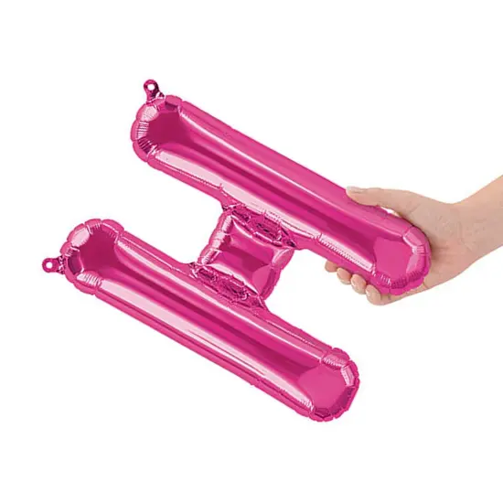 NorthStar Balloons&reg; 16 Inch Letter H Magenta Air Fill Only {2}