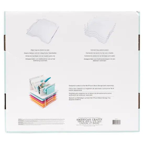We R Stackable Acrylic Paper Trays 4/Pkg-Clear 12"X13" {3}
