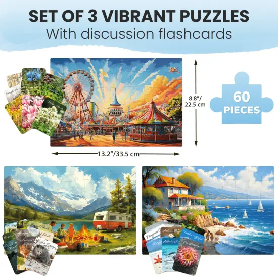 60 Pcs Dementia Puzzles for Elderly | Family Memories {2}