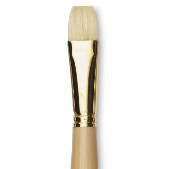 Rapha&euml;l D'Artigny Interlocked White Bristle Brush - Bright, Long Handle, Size 22 {1}
