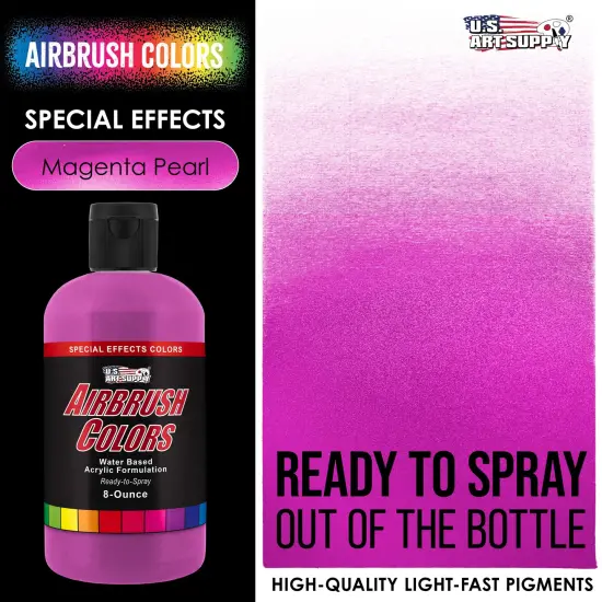 Magenta Pearl, Pearlized Special Effects Acrylic Airbrush Paint, 8 oz. {2}