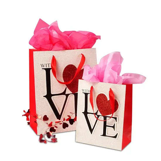 Sparkle Love Applique Euro Tote 7" x 3 7/8" x 9 1/16" Durable Elegant {5}