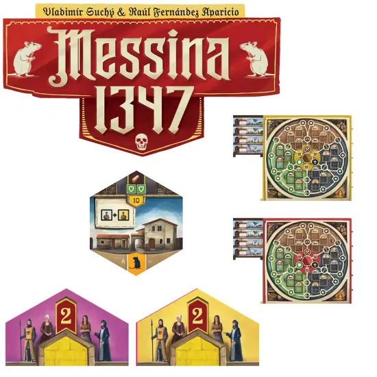 Messina 1347 - Strategy Board Game, Rio Grande Games, Ages 14+, 1-4 Players, 90-120 Min {4}