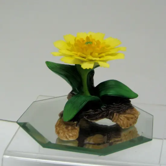 Ceramic Calendula Flower on Glass Base Figurine, Gift for Her, Gift for Mom, Home Decor {3}
