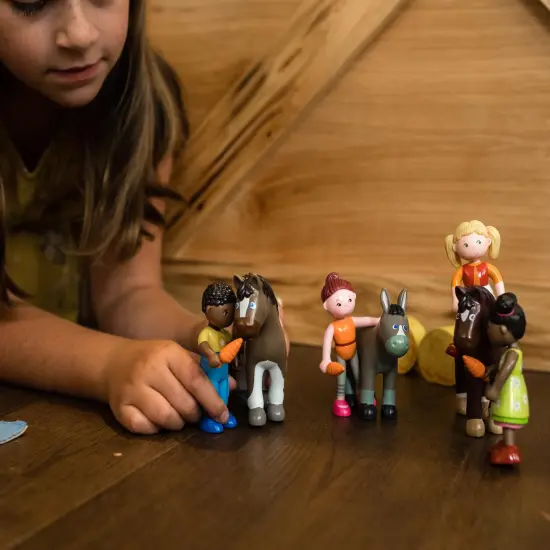 HABA Little Friends Donkey - 3.75" Farm Animal Toy Figure Multicolor {6}