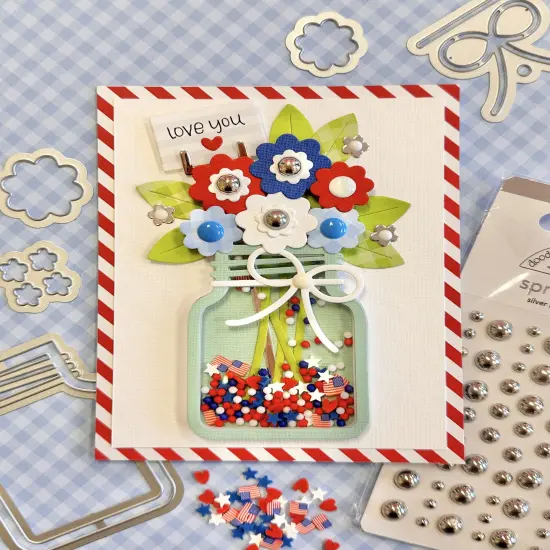 Doodlebug Doodle Cuts Dies-Festive Floral, Hometown USA {4}