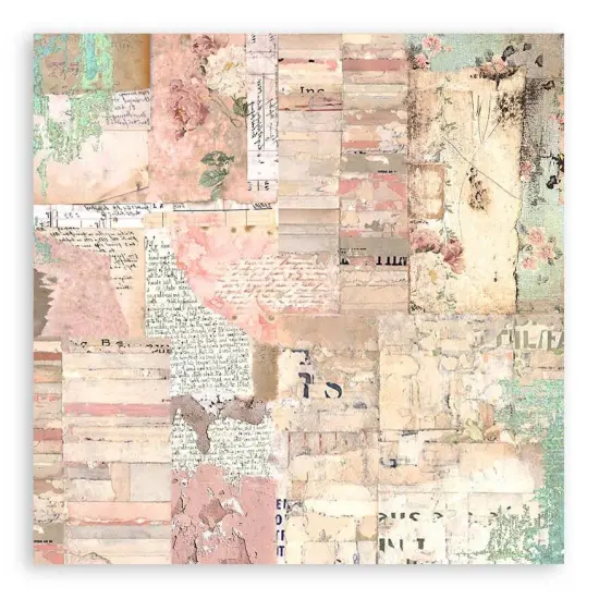 Stamperia Polyester Fabric 12"X12" 4/Pkg-Wonderland {4}