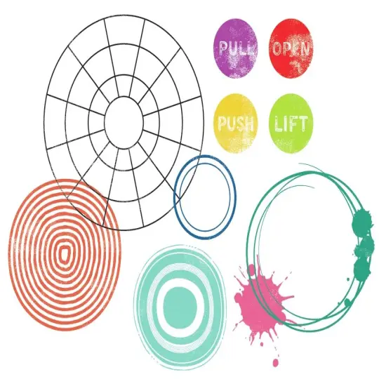 Vicki Boutin Bold And Bright Acrylic Stamp Set-Full Circle {3}