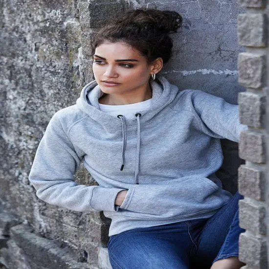 J America&reg; Ladies Electric Fleece Hooded Sweatshirt ELECTRIC SLATE {3}