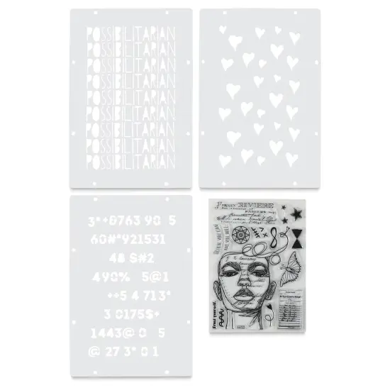 Sizzix Studio Stamp and Stencil Set - Possibilitarian {1}