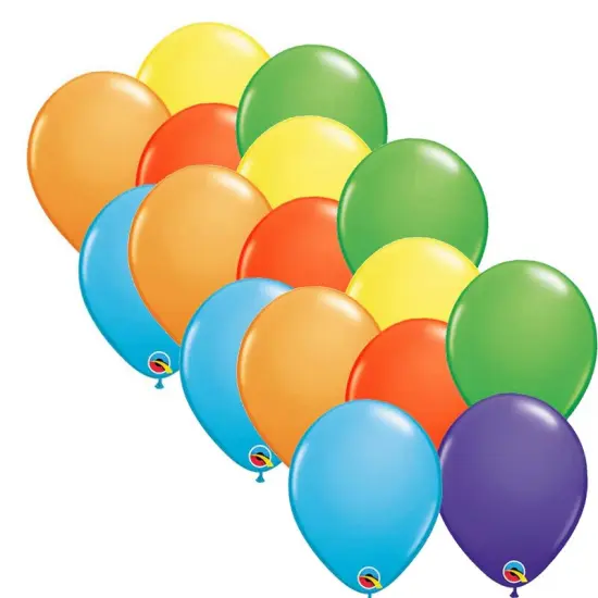 Qualatex&reg; Bright Rainbow Balloons 11 Inch 100 Pieces {5}