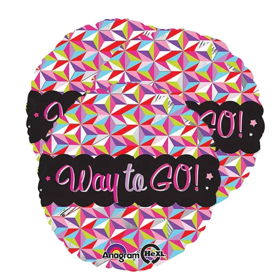 Anagram&reg; 18 Inch Way To Go Geo Balloon {6}
