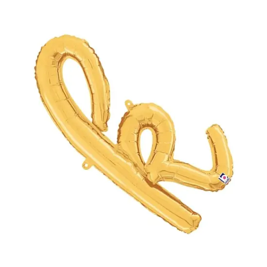 Betallic&reg; 24 inch Script Letter K Gold Air Fill Only {6}