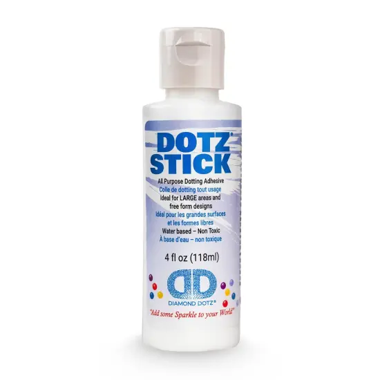 Accessories Dotz Stick, Clear Diamond Dotz Glue, 4oz (118ml) Bottle Diamond Art Glue for Freestyle, Crafts and Jigsaw Puzzles {1}