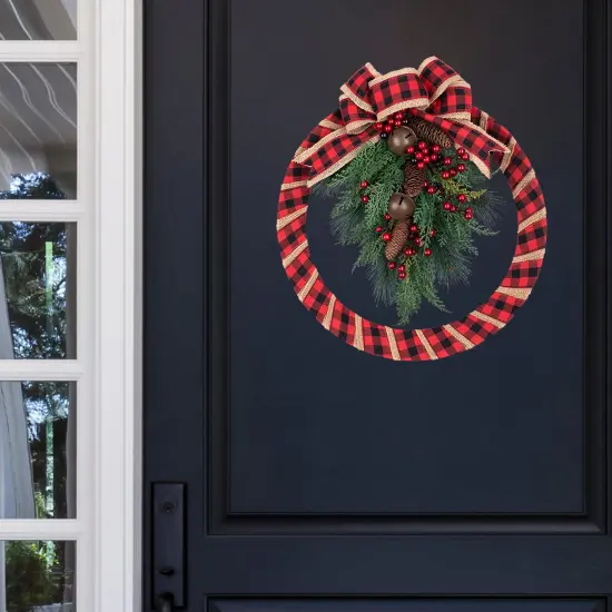 Haute Decor 18" Round Homespun Christmas Wreath {6}