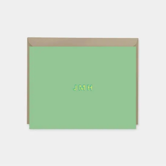 Bright and Modern Monogram Note Cards {4}