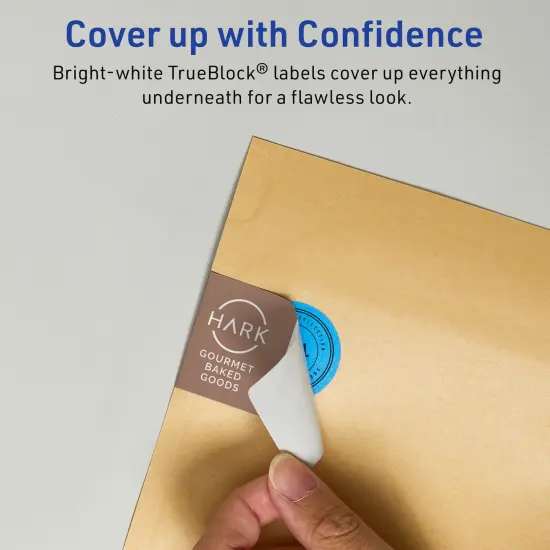 Avery TrueBlock Matte White Paper Labels,1-1/2" x 3-3/4" Rectangle {3}