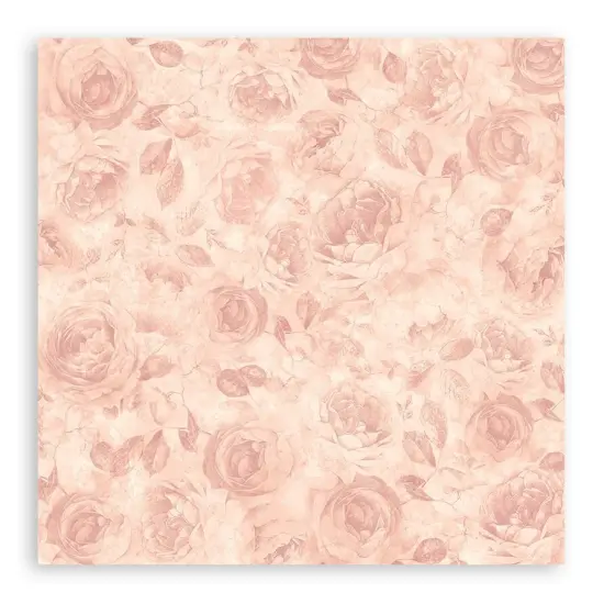 Stamperia Polyester Fabric 12"X12" 4/Pkg-SHABBY ROSE {6}
