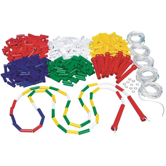 S&S Worldwide Make Your Own Jump Rope Pack.Makes up to Six 9' Long Jump Ropes with 5 Different Colored Beads.Fun for Camps, After School Programs and a Great Birthday Activity and Take Home Gift. {1}