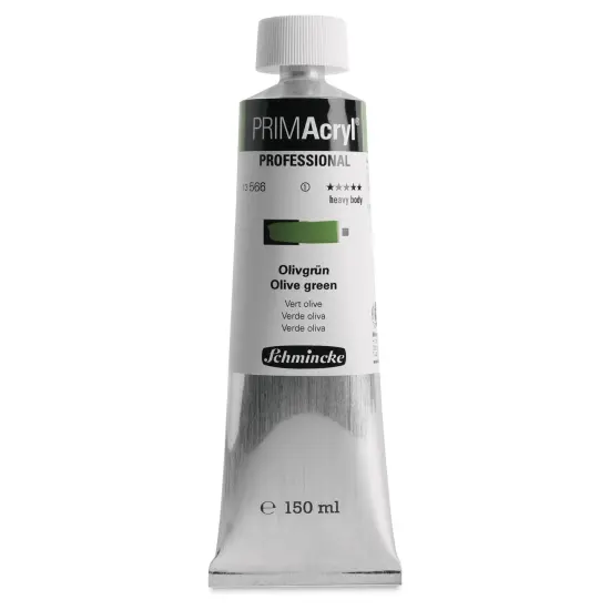 Schmincke Primacryl Professional Acrylic Paint - Olive Green, 150 ml Tube {1}