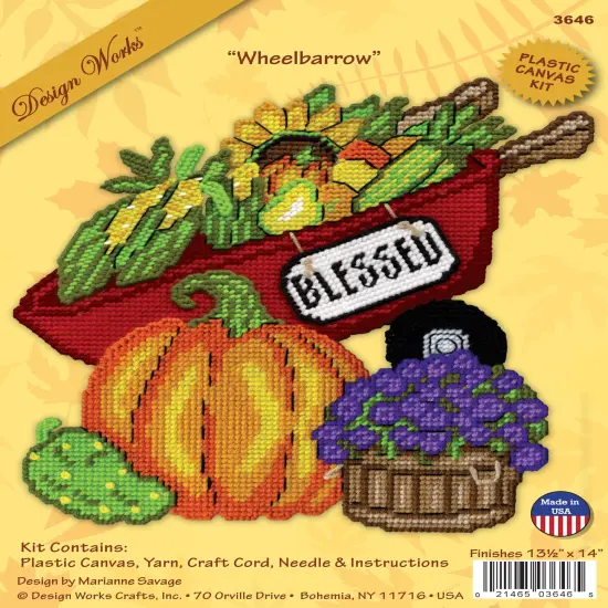 Design Works Plastic Canvas Wall Decor Kit-Wheel Barrow {1}