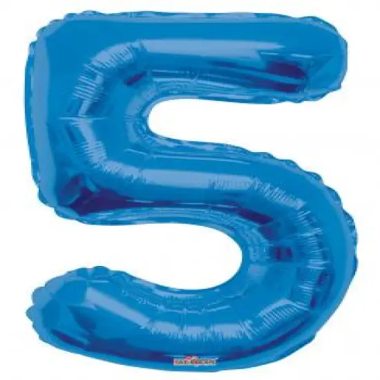 34" Numeral 5 Balloon - Blue, 1ct {1}