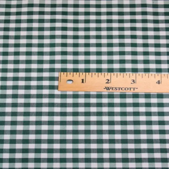 1 Yard Hunter Green 1/8&Prime; Gingham Checkered Poly Cotton Fabric Classic Non-Stretch 58/59 Inch Wide {3}