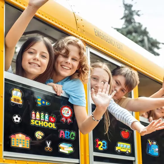 50 PCS Back to School Window Thick Gel Clings Stickers {2}