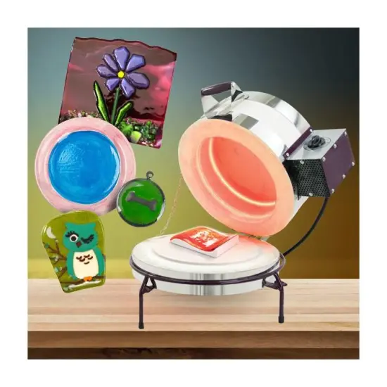 Fuseworks Craft Kiln – Beginner-Friendly Glass Fusing Kiln with 8" Chamber & Electronic Timer {2}