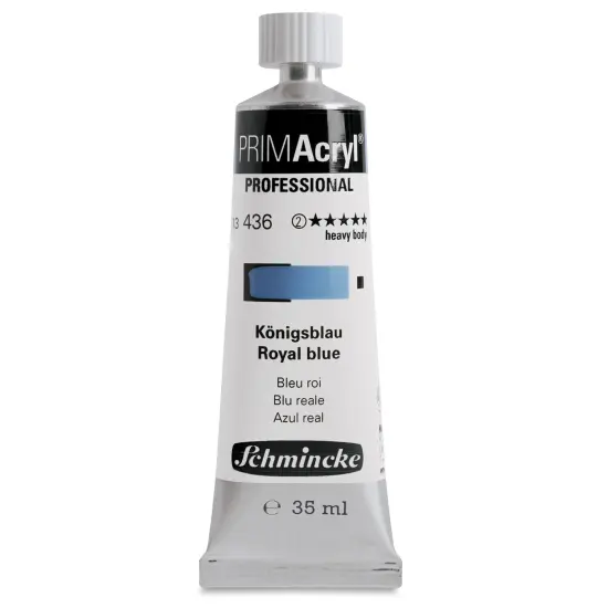 Schmincke Primacryl Professional Acrylic Paint - Royal Blue, 35 ml Tube {1}