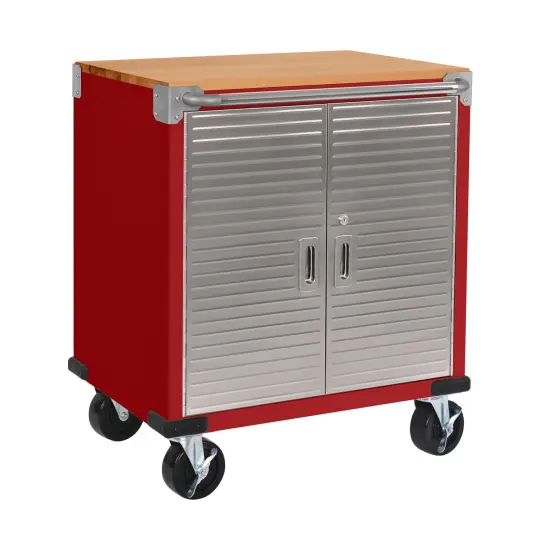 Seville Classics UltraHD 2-Door Cabinet Red {10}