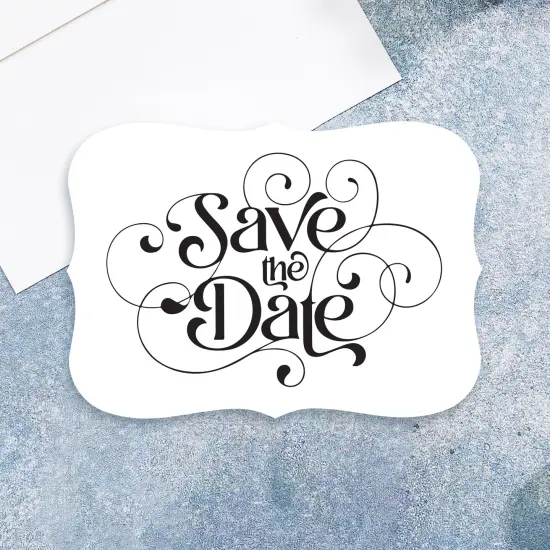 Avery Matte White Invitation Cards, 5" x 7" Rectangle Flourished Edge {4}