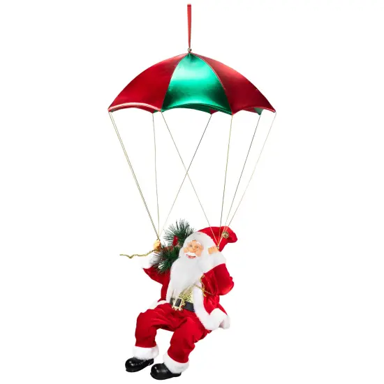 Northlight Santa Claus with Gifts Parachute Christmas Decoration - 32" Red {5}