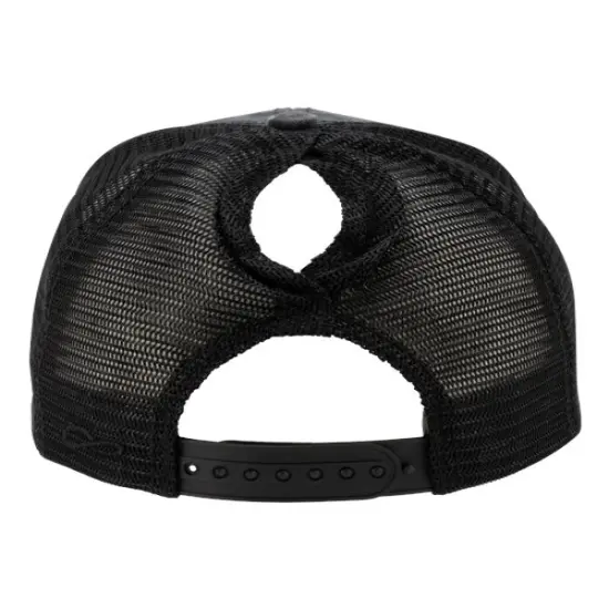 Infinity Her&reg; Women's Modern Trucker Cap Black Leopard/ Black {2}