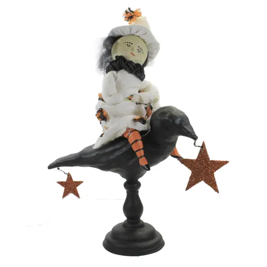 Dee Harvey 14.75 In Kallie's Crow Halloween Figurine , Lightweight Halloween Decor Halloween Witch Multicolored {1}
